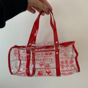 HELLO KITTY BOWLING STYLE CLEAR BAG